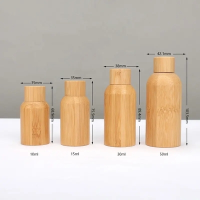 15 ml 30 ml 50 ml Vazio Bambu Óleo Essencial Cosmético Garrafa de Vidro
