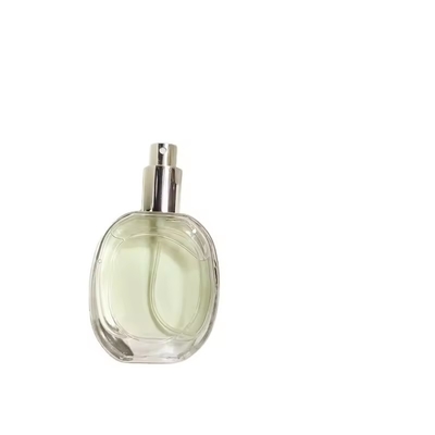 Botelhas de perfume de vidro Oblatas Rotundas Botelhas transparentes Botelhas de pulverização portáteis