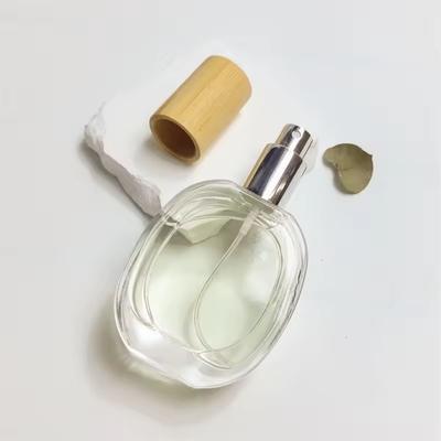 Botelhas de perfume de vidro Oblatas Rotundas Botelhas transparentes Botelhas de pulverização portáteis
