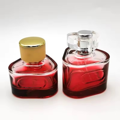 50 ml 100 ml frasco de perfume vazio vermelho triângulos de luxo frasco de spray de perfume