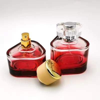 50 ml 100 ml frasco de perfume vazio vermelho triângulos de luxo frasco de spray de perfume