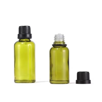 10 ml 15 ml 30 ml Redutor de Orifício Verde de Azeitona Óleo Essencial Garrafa de vidro com tampa