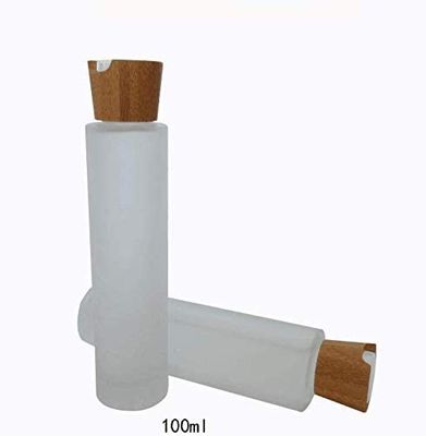 20/410 de frasco cosmético da tampa de bambu cosmética 20mm de vidro das garrafas 100ml