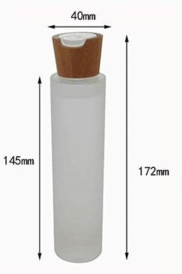 20/410 de frasco cosmético da tampa de bambu cosmética 20mm de vidro das garrafas 100ml