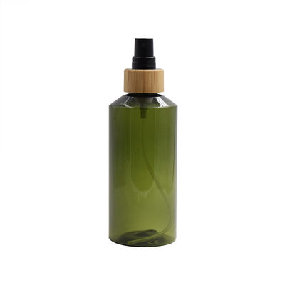 10ml verde-oliva 5,5&quot; orgânico garrafas vazias pequenas do pulverizador do frasco 20/410 cosmético de bambu da tampa