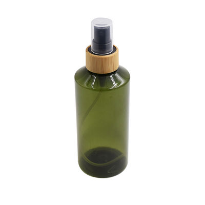 10ml verde-oliva 5,5&quot; orgânico garrafas vazias pequenas do pulverizador do frasco 20/410 cosmético de bambu da tampa