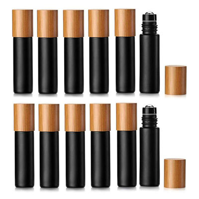 garrafas de vidro claras de bambu do rolo do tampão 22mm das garrafas de óleo 10ml 22/400 essencial