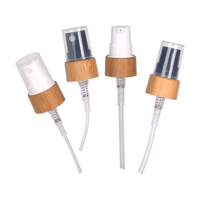 24 mm 24/410 Cabeça de bomba cosmética Pescoço de bambu 500 ml Tratamento de garrafa de bomba