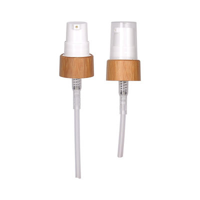 24 mm 24/410 Cabeça de bomba cosmética Pescoço de bambu 500 ml Tratamento de garrafa de bomba