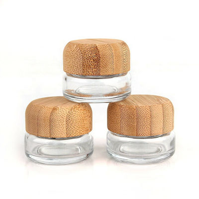 2 onças o cosmético vazio de 50g engarrafa o frasco de creme mal ventilado de bambu recarregável ISO9001