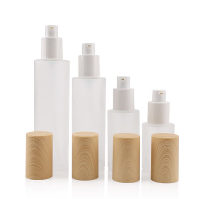 o cosmético 50g 18mm de vidro branco engarrafa frascos do creme de cara 20ml 18/400