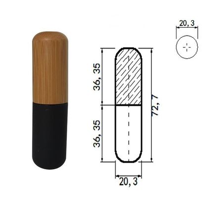 OEM de bambu do tampão 21mm de Diy do tubo vazio recarregável dos recipientes do batom 4ml
