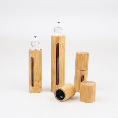 frascos 35ml de empacotamento cosméticos recarregávéis de 47mm com tampas de bambu 28/400