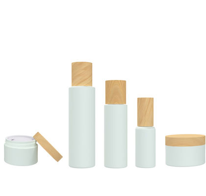 24/415 de cosmético plástico branco de 140ml 55g engarrafa o recipiente com tampas