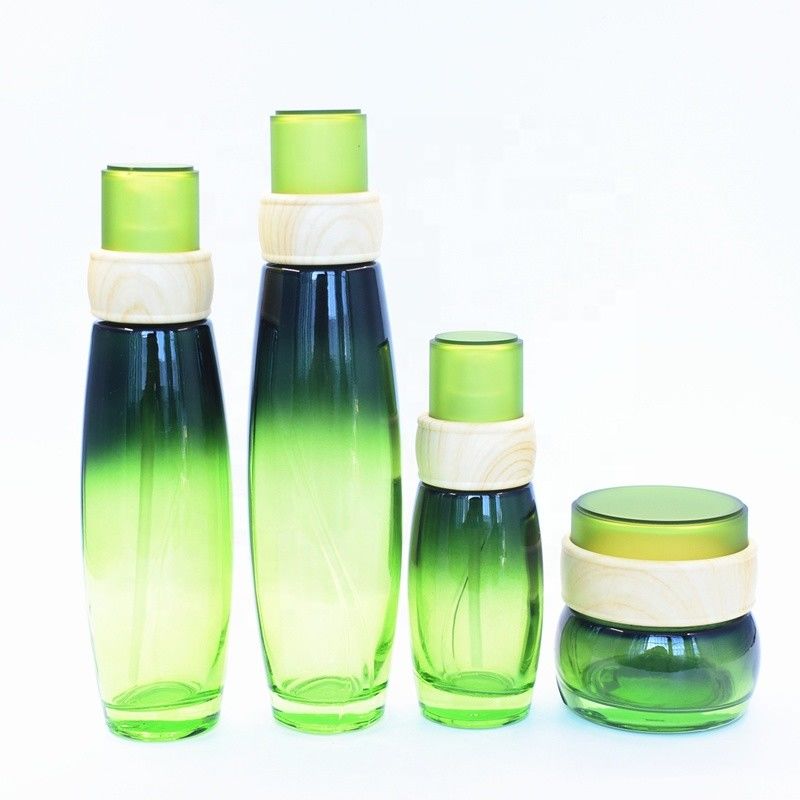 o óleo essencial do verde de 120ml 50g engarrafa recipientes de vidro da loção para os cosméticos 24/400